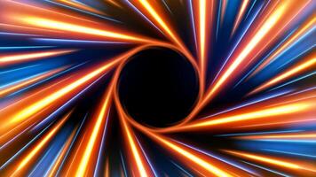 Gold and Blue Rays Zoom in Motion Effect, Swirl Light Color Trails vector