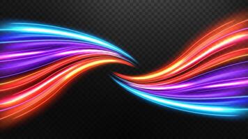 Abstract Multicolor Light Motion Effect vector