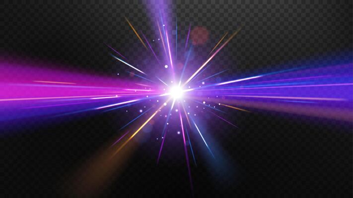 Purple and Pink Light Flare with Sparks Background