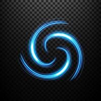 Blue Light Circle Effect on Dark Background vector