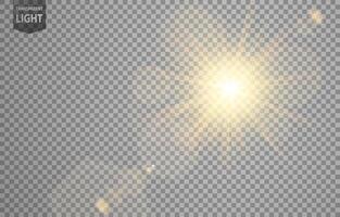 Abstract Sun Shines with Lens Flare and Blur in Motion Glow Glare vector