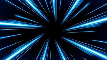 Blue Rays Zoom in Motion Effect, Swirl Light Color Trails vector
