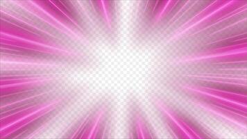 Pink Rays Zoom In Motion Effect, Light Color Trails vector