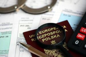Concept of problems and troubles during tax reporting and taxpaying in poland photo