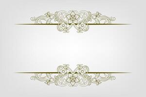 Classic Vitage Wedding Ornaments Frames Separator Elements Classic Vintage Wedding Invitation Hand Drawn Ornate the Calligraphy Poster Victorian Style vector