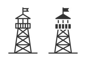 Watchtower icon isolated on a white background. illustration. vector