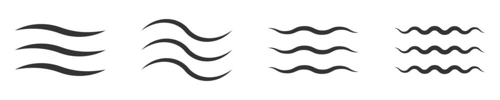 illustration of wave lines in black and white. Perfect for design, water themes, and abstract art. vector