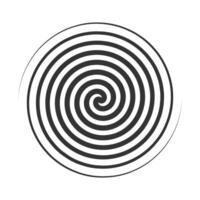 illustration of a hypnotic spiral in black and white. Ideal for design, optical illusions, and abstract art. vector