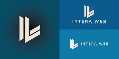 Abstract initial letters IW or WI logo in soft gold color isolated on multiple background colors. The logo is suitable for web design service logo design illustration inspiration templates. vector