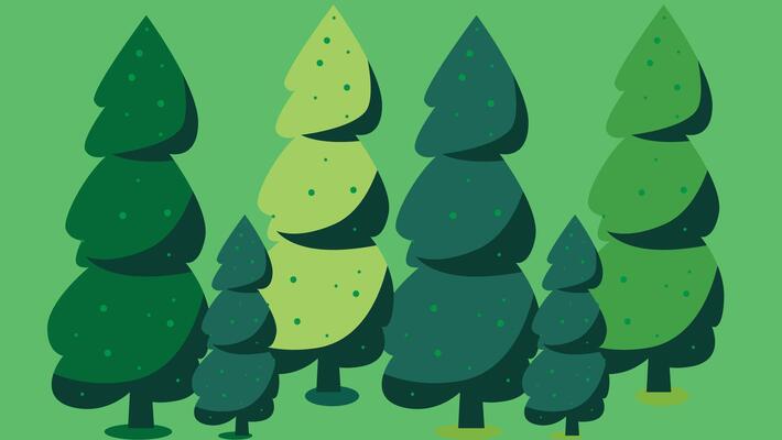 Nature and trees concept background illustration