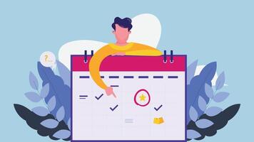 Time management and task deadline concept illustration vector