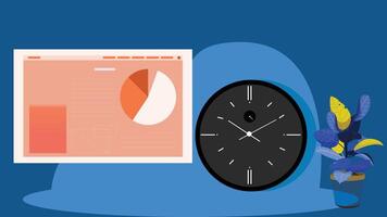 Time management and task deadline concept illustration vector