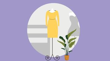 Abstract background with plants and solid color background vector
