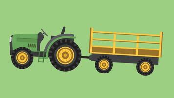 Farm field tractor vehicle with backup storage part vector