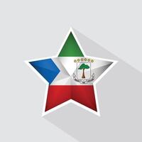 Equatorial Guinea Flag Star Shape Icon vector