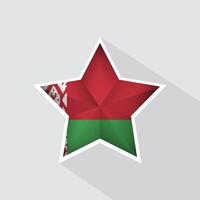 Belarus Flag Star Shape Icon vector