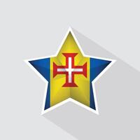 Madeira Flag Star Shape Icon vector