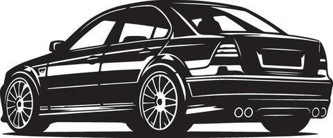 Car black and white Silhouette illustration vector