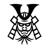 Samurai logo or modern line icon. line art and icon design with bold outline. Black and white Pixel Perfect minimalistic symbol isolate white background. Creative logotype vector