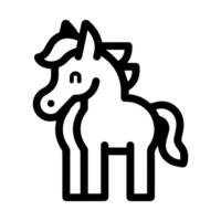 Horse logo or modern line icon. line art and icon design with bold outline. Black and white Pixel Perfect minimalistic symbol isolate white background. Creative logotype vector