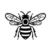 Bee logo or modern line icon. line art and icon design with bold outline. Black and white Pixel Perfect minimalistic symbol isolate white background. Creative logotype vector