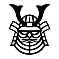 Samurai logo or modern line icon. line art and icon design with bold outline. Black and white Pixel Perfect minimalistic symbol isolate white background. Creative logotype vector