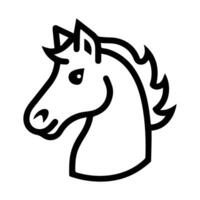 Horse logo or modern line icon. line art and icon design with bold outline. Black and white Pixel Perfect minimalistic symbol isolate white background. Creative logotype vector