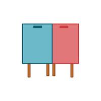 Mailboxes icon. Email mail and message theme. Isolated design. Illustration element design with a household equipment theme vector