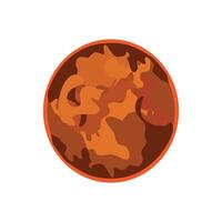 Planet earth icon in isometric 3d style on a white background. Illustration element design with nature theme. Red Planet illustration for science education vector