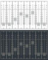 Sliders or faders control board blueprints vector