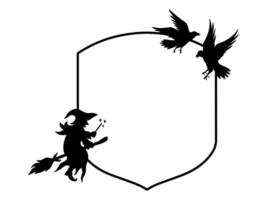 Frame Halloween Sketch Line Art Illustration vector