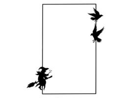 Halloween Line Art Frame Background vector
