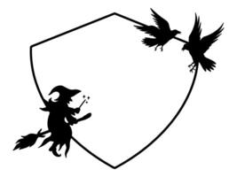 Frame Halloween Sketch Line Art Illustration vector
