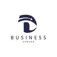 Minimal Initial D Letter Logo Modern And Luxury Geometric Design Icon Template Element vector