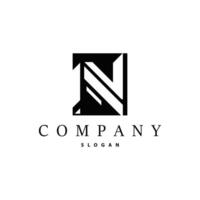 Minimal Initial N Letter Logo, Modern And Luxury Design Icon Template Element vector