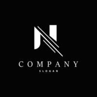 Minimal Initial N Letter Logo, Modern And Luxury Design Icon Template Element vector