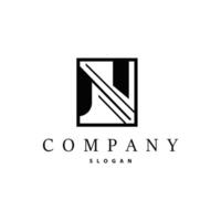 Minimal Initial N Letter Logo, Modern And Luxury Design Icon Template Element vector