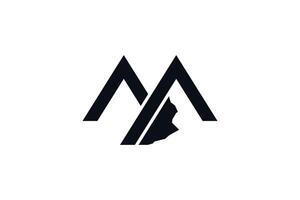 mountain and forest design illustration with a modern concept vector