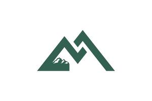 mountain and forest design illustration with a modern concept vector