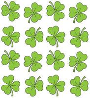 Seamless pattern of sketch clover vector