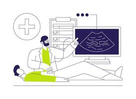 Ultrasound scan abstract concept illustration. vector