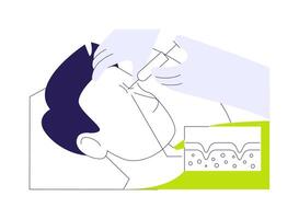 Injectable fillers abstract concept illustration. vector