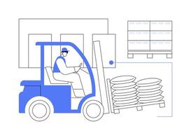 Loading service isolated cartoon illustrations. vector