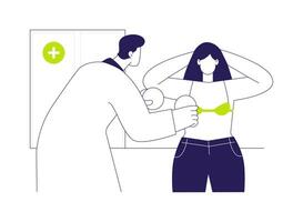 Breast augmentation abstract concept illustration. vector