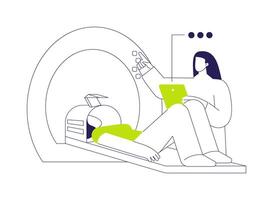 MRI of the brain abstract concept illustration. vector
