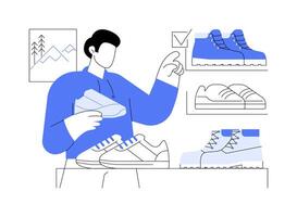 Get hiking shoes isolated cartoon illustrations. vector
