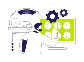 CT scan results abstract concept illustration. vector