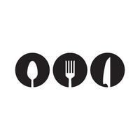 spoon, fork and knife icon vector