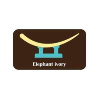 elephant tusk icon vector