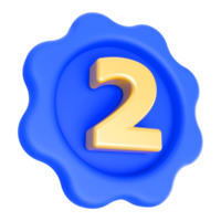 3D Number 2 png